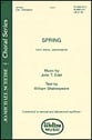 Spring SSA choral sheet music cover